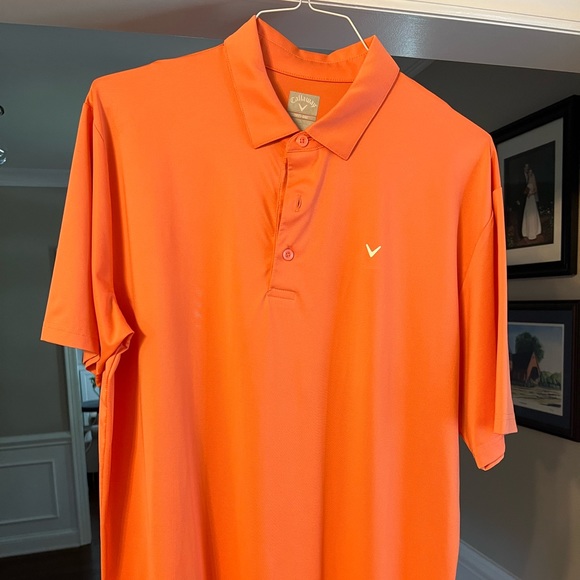 Callaway golf polo, size Large, peach/salmon color. - Picture 1 of 3